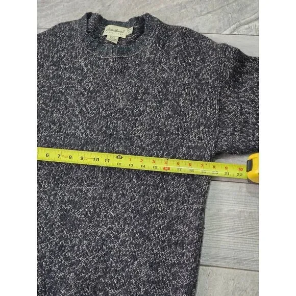 Eddie Bauer 100% Merino Wool Sweater Gray Oversize Relaxed Cozy Men's Size S - Picture 6 of 8
